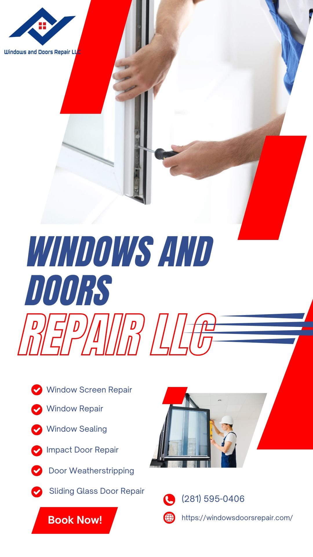 Comprehensive window and door maintenance by Windows and Doors Repair LLC.