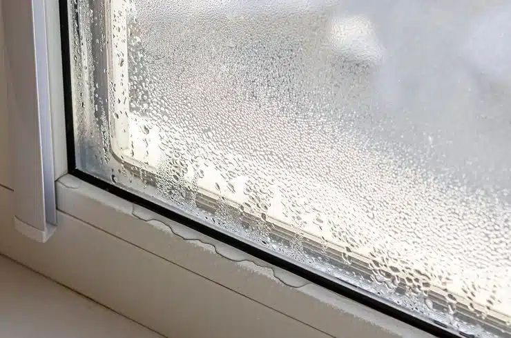 Failed seal causing condensation between glass door panes Austin TX